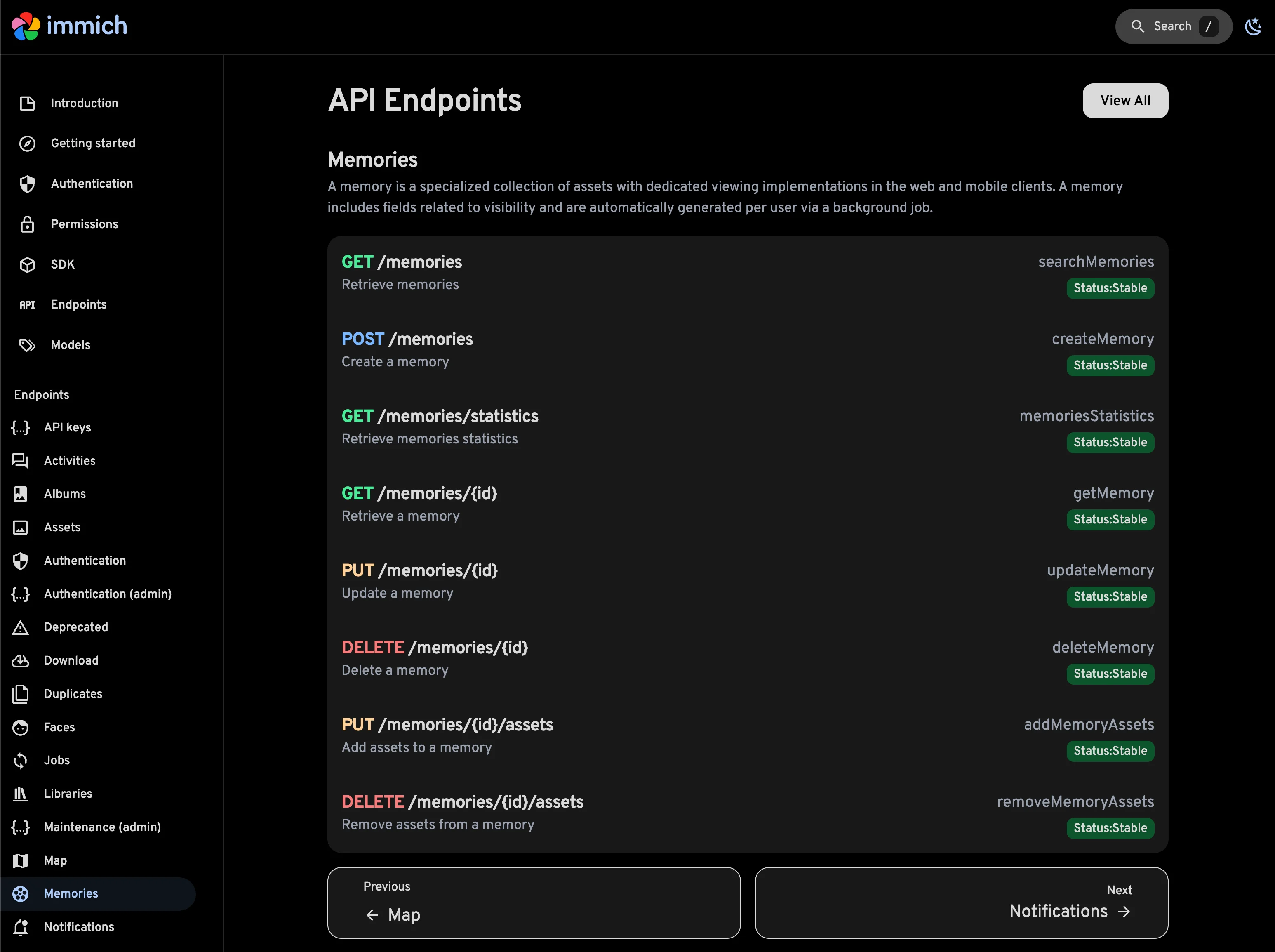 api page