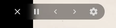 Slideshow controls on a low contrast image