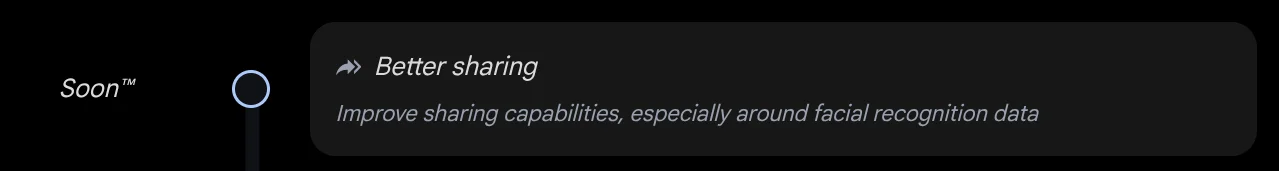 Better sharing item from the roadmap