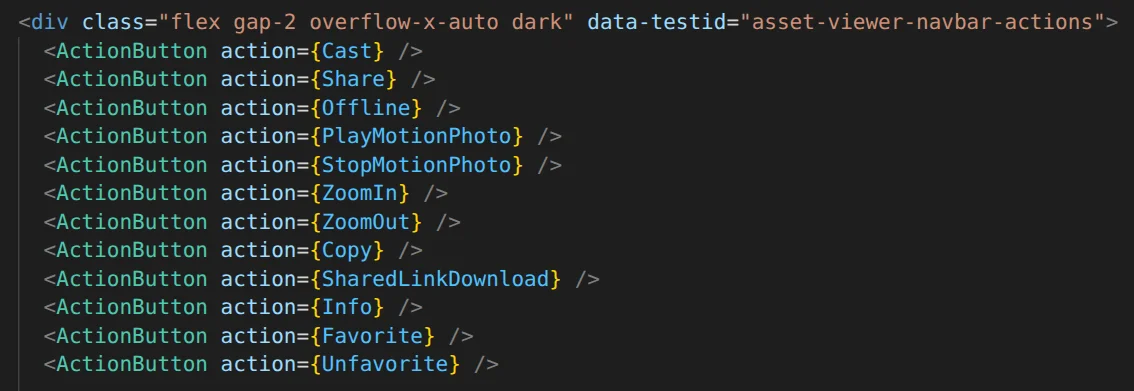 Asset navigation component after changes